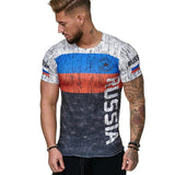 Men's T-shirt short-sleeved flag football sports comfortable breathable T-shirt fashion casual T-shirt summer clothing shirt