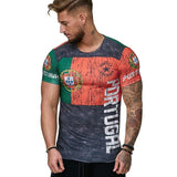 Men's T-shirt short-sleeved flag football sports comfortable breathable T-shirt fashion casual T-shirt summer clothing shirt