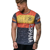 Men's T-shirt short-sleeved flag football sports comfortable breathable T-shirt fashion casual T-shirt summer clothing shirt