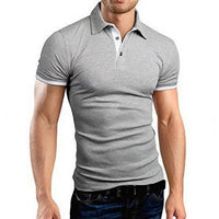 Mens Polo Shirt 2020 New Summer Short Sleeve Turn-over Collar Slim Tops Casual Breathable Solid Color Business Shirt fitness