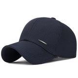 Summer Men's Casual Breathable Baseball Caps Middle-aged Clothing Plaid Fabric Comfortable Outdoor Sunshade Sun Hat