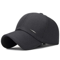 Summer Men's Casual Breathable Baseball Caps Middle-aged Clothing Plaid Fabric Comfortable Outdoor Sunshade Sun Hat