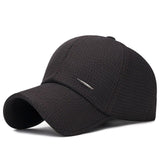 Summer Men's Casual Breathable Baseball Caps Middle-aged Clothing Plaid Fabric Comfortable Outdoor Sunshade Sun Hat