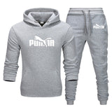 Men's Track Field Sportswear Fleece Thickened Hooded Boutique Clothing Casual Hoodies Suit Jacket + Pants Warm Winter Sweatshirt