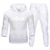 Men's Track Field Sportswear Fleece Thickened Hooded Boutique Clothing Casual Hoodies Suit Jacket + Pants Warm Winter Sweatshirt