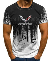 High quality 2019 Men's Brand Clothing summer Chevrolet corvette T-shirt short-sleeved shirt CAN-AM BRP cool T-Shirt