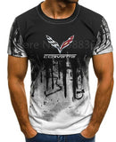 High quality 2019 Men's Brand Clothing summer Chevrolet corvette T-shirt short-sleeved shirt CAN-AM BRP cool T-Shirt