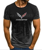 High quality 2019 Men's Brand Clothing summer Chevrolet corvette T-shirt short-sleeved shirt CAN-AM BRP cool T-Shirt