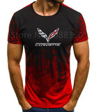 High quality 2019 Men's Brand Clothing summer Chevrolet corvette T-shirt short-sleeved shirt CAN-AM BRP cool T-Shirt