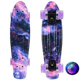 Jusenda 22inch Mini Cruiser Skateboard Flash Fish Board Children's Scooter PP Longboard Penny Board Complete Printed Skate Board