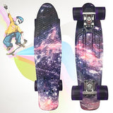 Jusenda 22inch Mini Cruiser Skateboard Flash Fish Board Children's Scooter PP Longboard Penny Board Complete Printed Skate Board