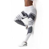 Mesh Pattern Print Leggings fitness Leggings For Women Sporting Workout Leggins Elastic Slim Black White Pants Trousers Fitness