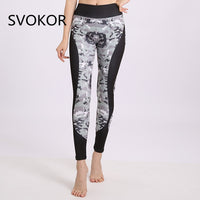 SVOKOR High Waist  Fitness Legging Women Heartbeat Print Fashion Push Up Sexy Ankle-Length Pants Elasticity Leggings Women